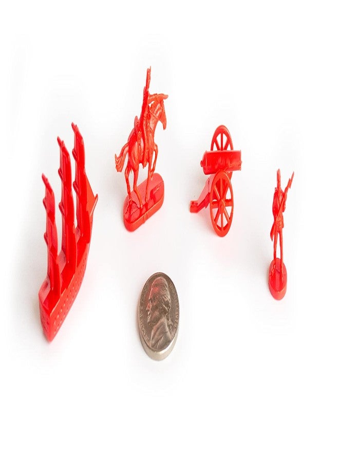 Morrison Games Napoleonic & Civil War Military Miniatures (Red): Plastic Toy Soldiers Set: Infantry, Cavalry, Artillery, Ships - Image 2